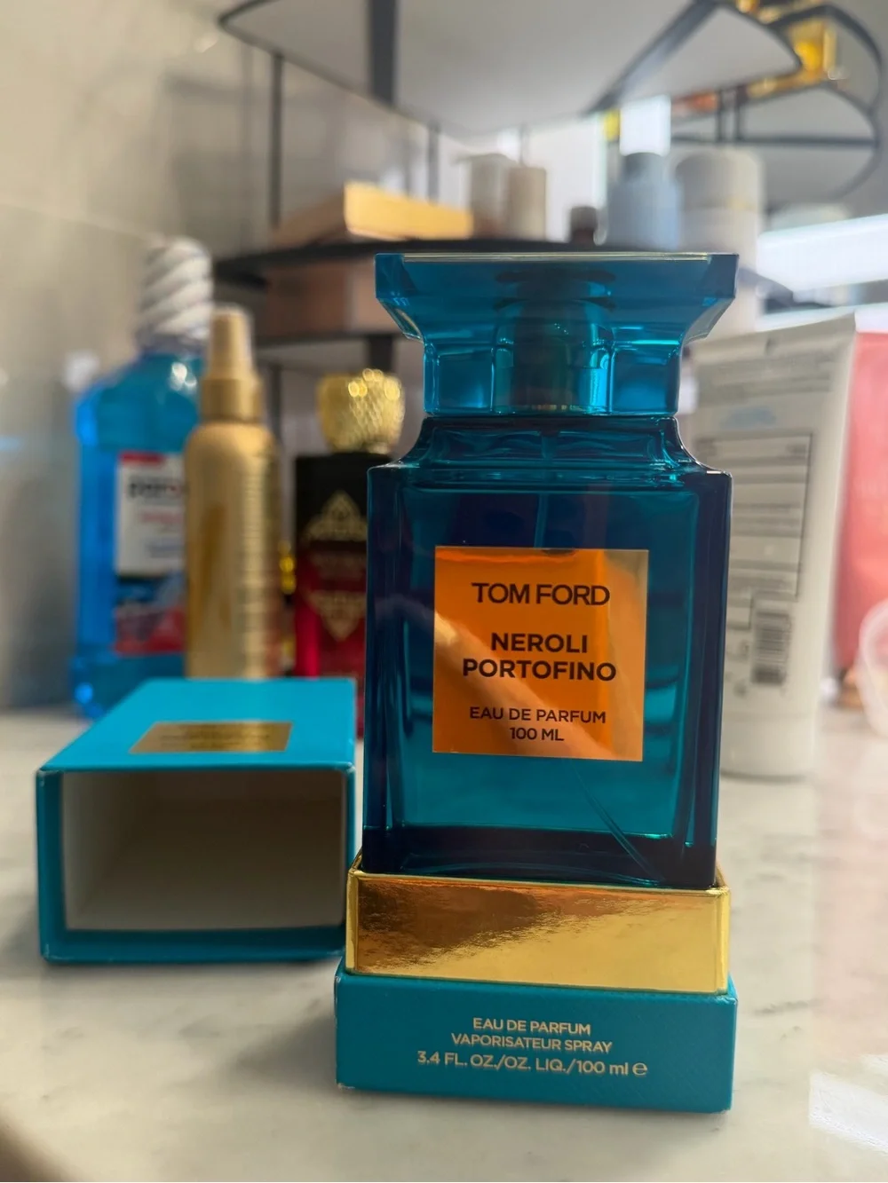 Tom Ford Neroli Portofino Bottle - Turquoise and Gold
